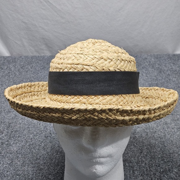 Helen Kaminski Accessories - Helen Kaminski Straw Hat Tan Woven Raffia Wide Brim Classic Coastal‎ Summer